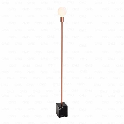 single arm marble floor lamp